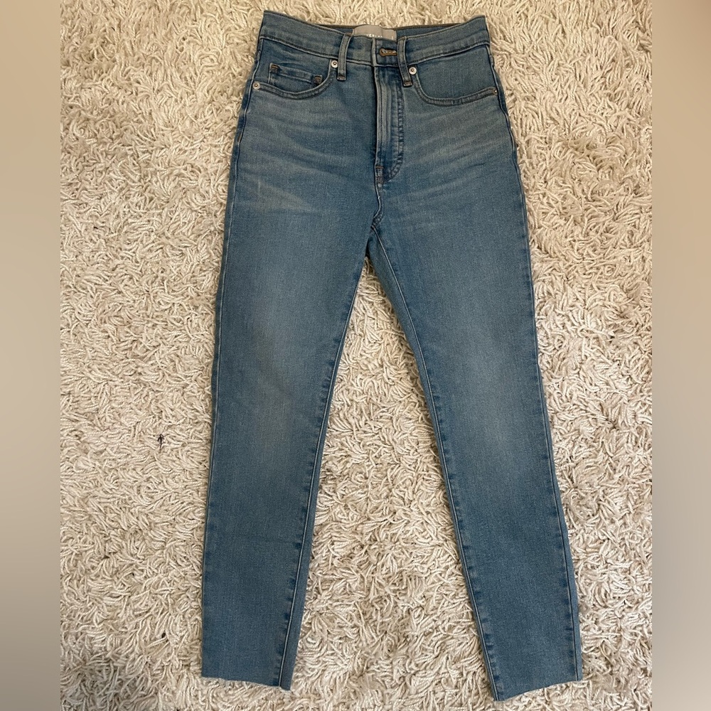 Everlane Blue Jeans The High Rise Skinny Jean Waisted Classic - 24 Ankle